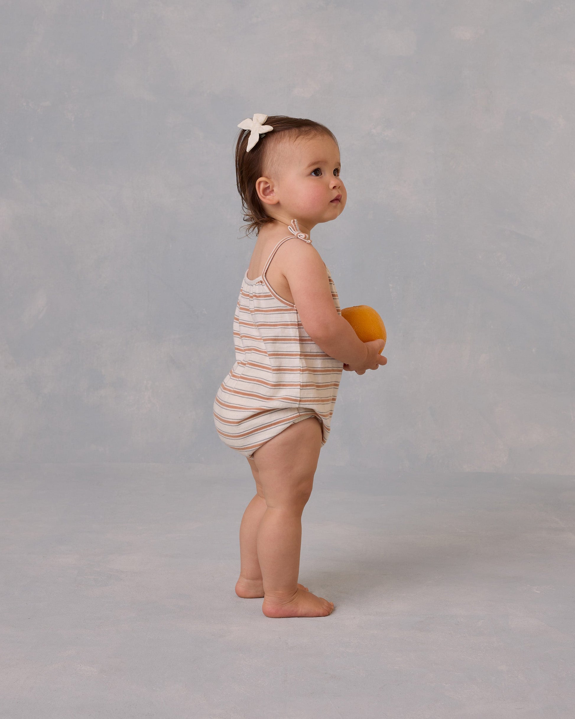 Nala Romper || Grapefruit Stripe