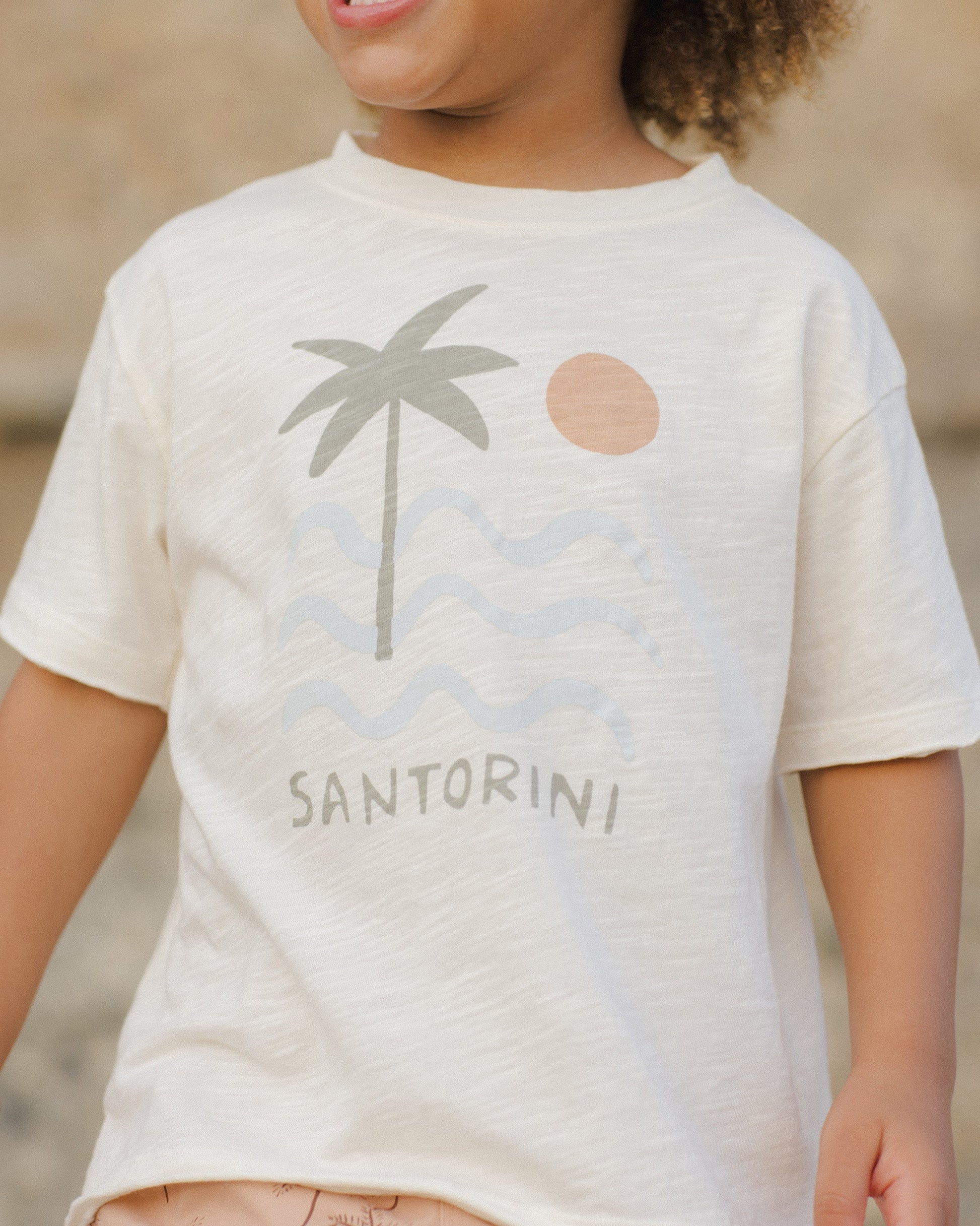 Raw Edge Tee || Santorini