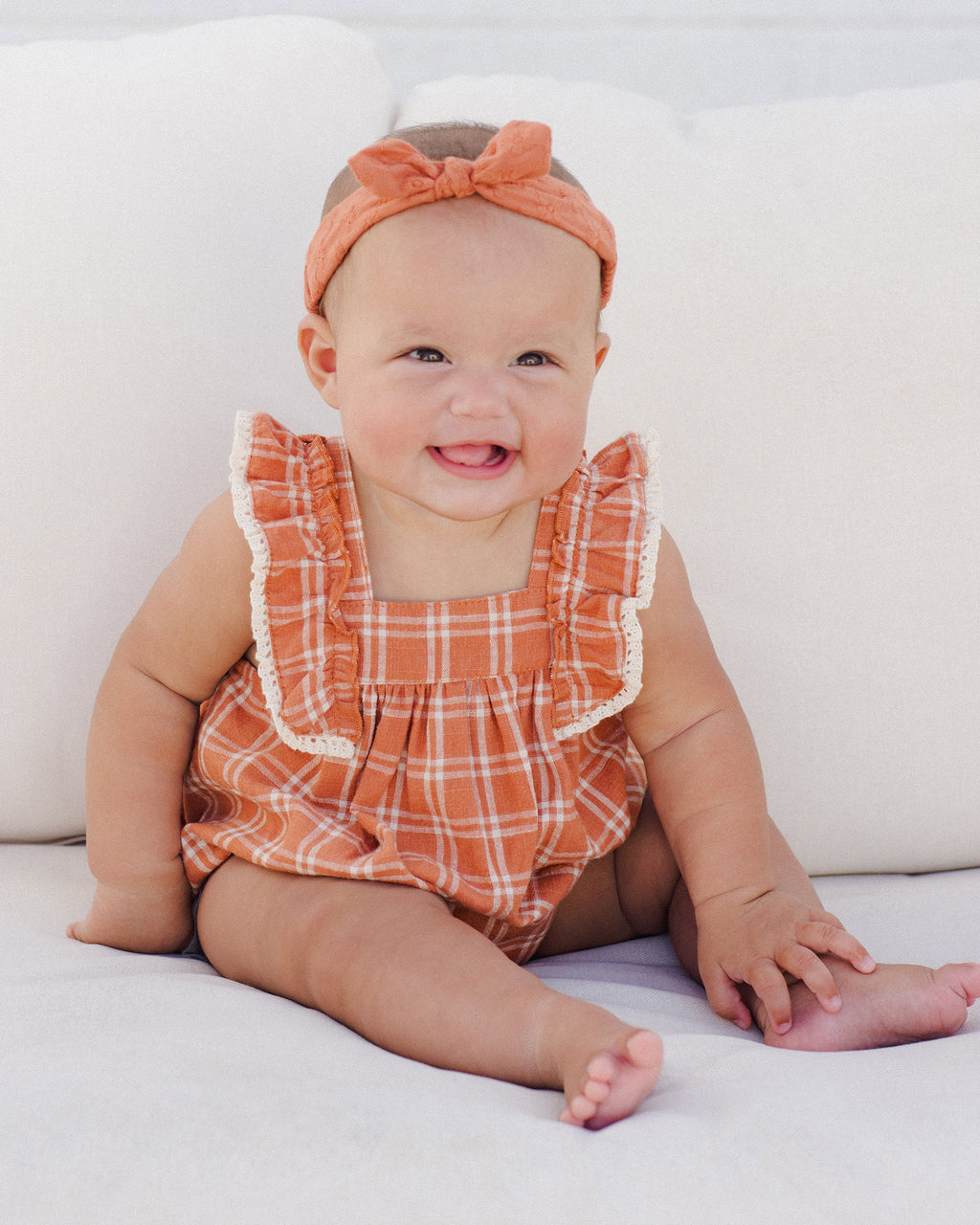 Maya Romper || Poppy Check