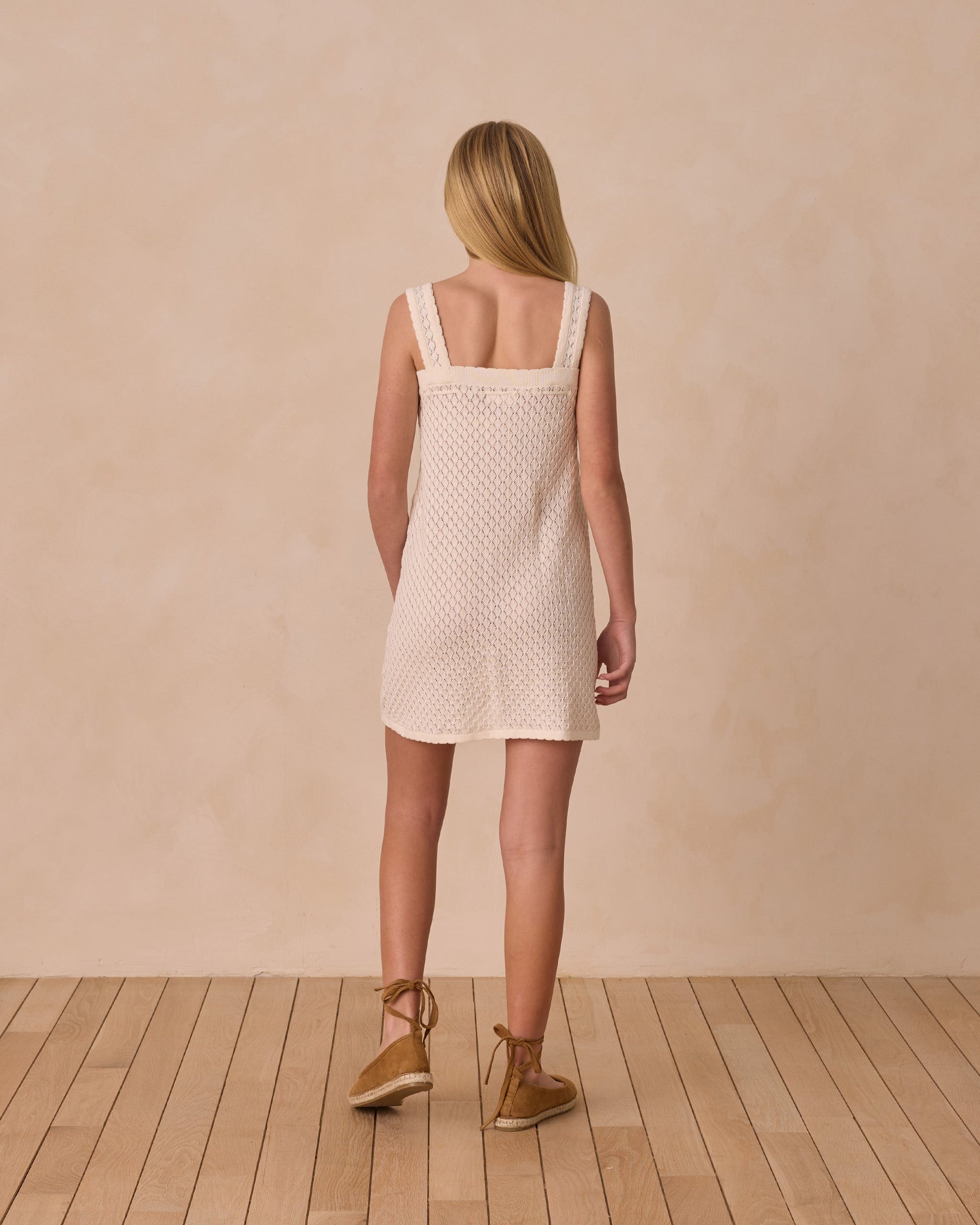 Crochet Tank Mini Dress | Ivory