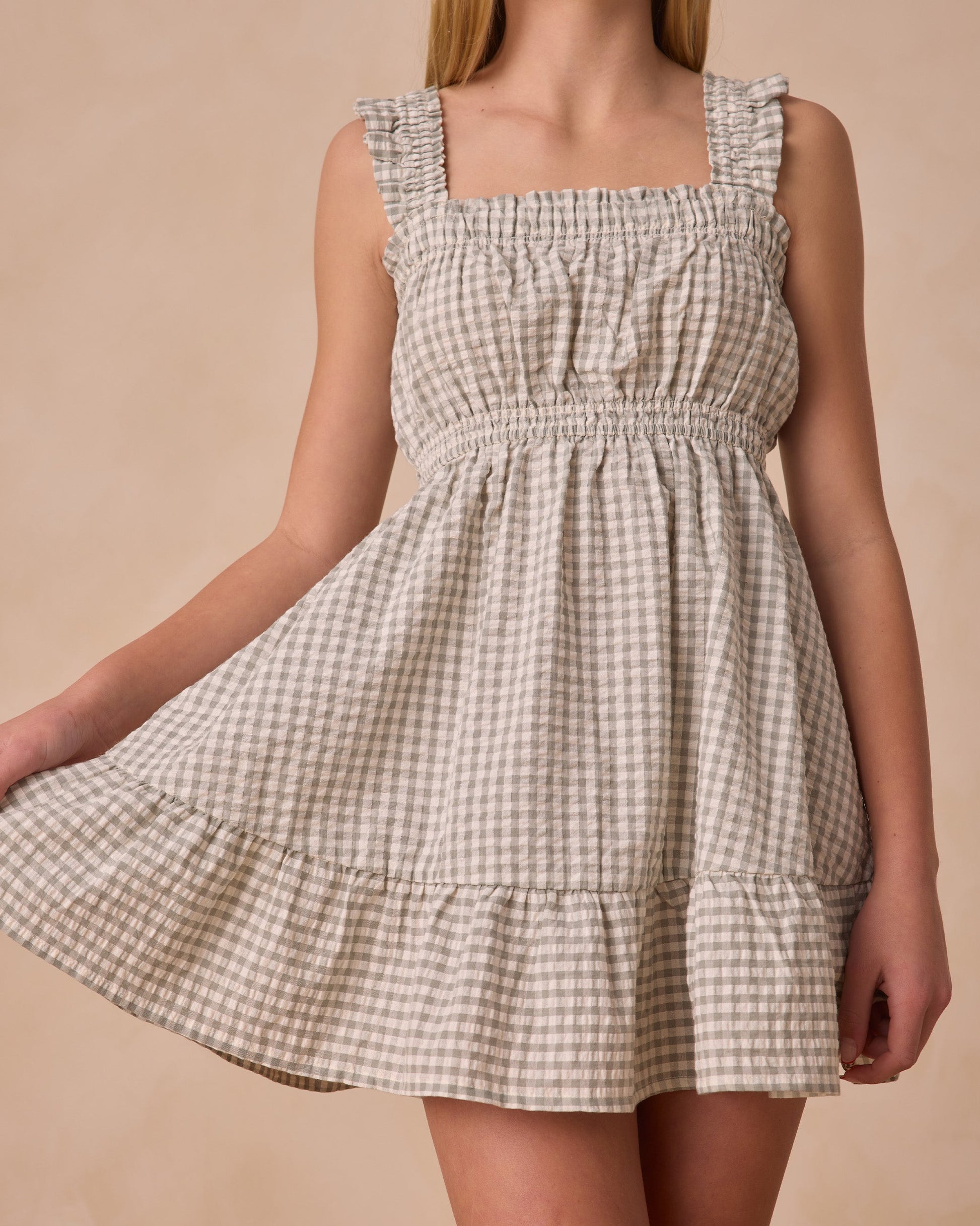 Annalise Dress || Eucalyptus Gingham