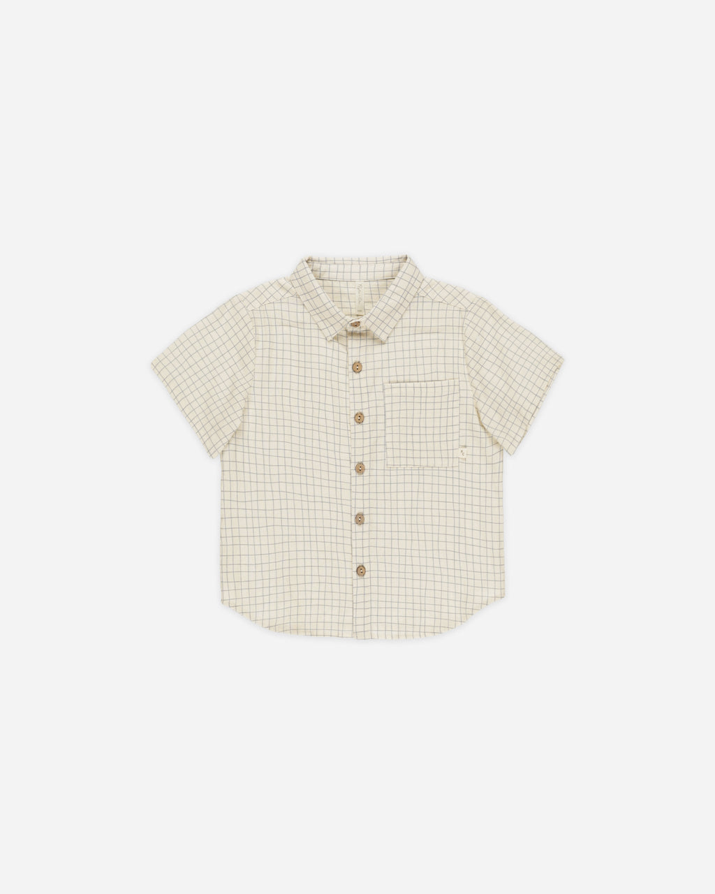 Collared Short Sleeve Shirt || Grid