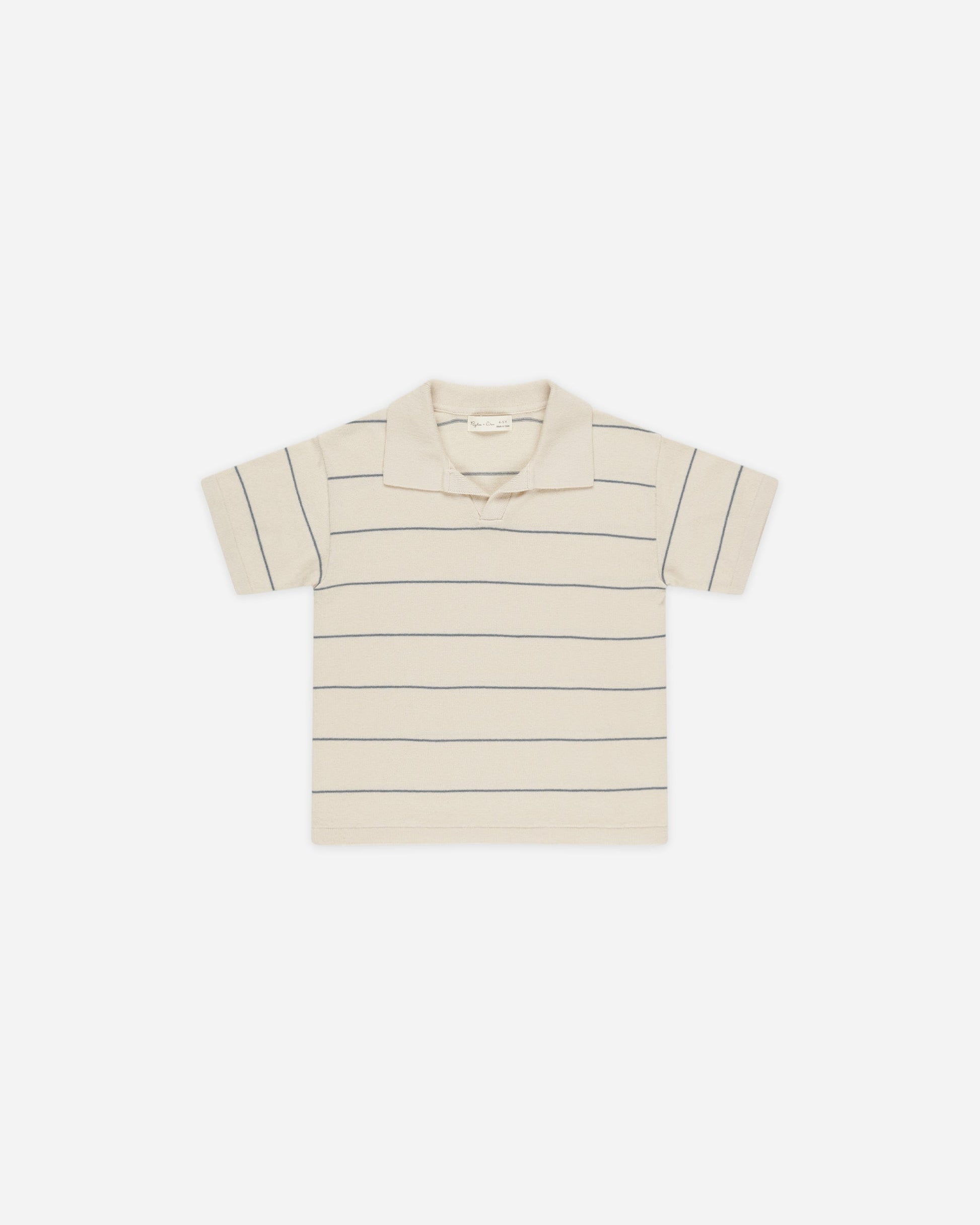Chandler Knit Polo || Blue Stripe
