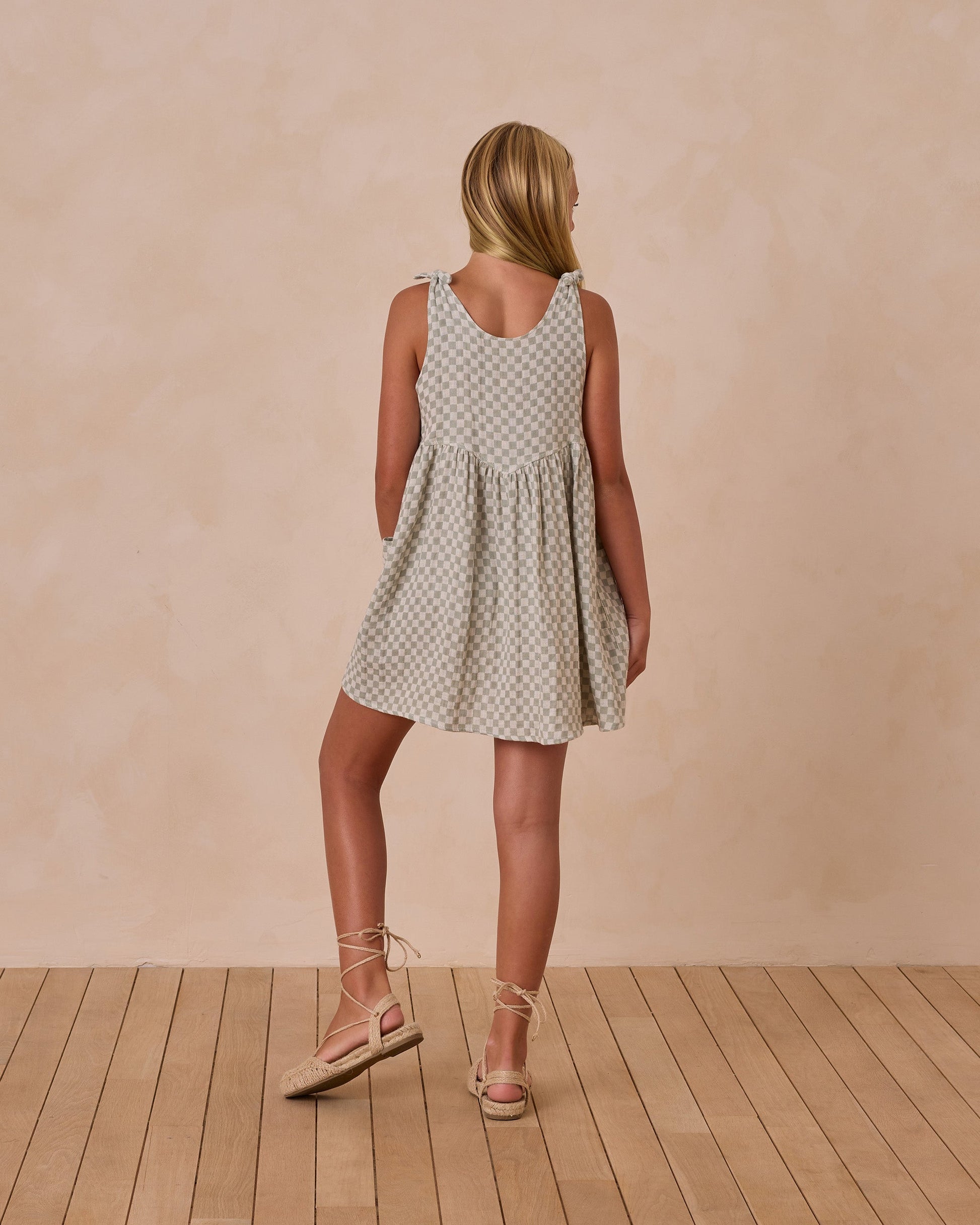 Summer Dress || Sage Check