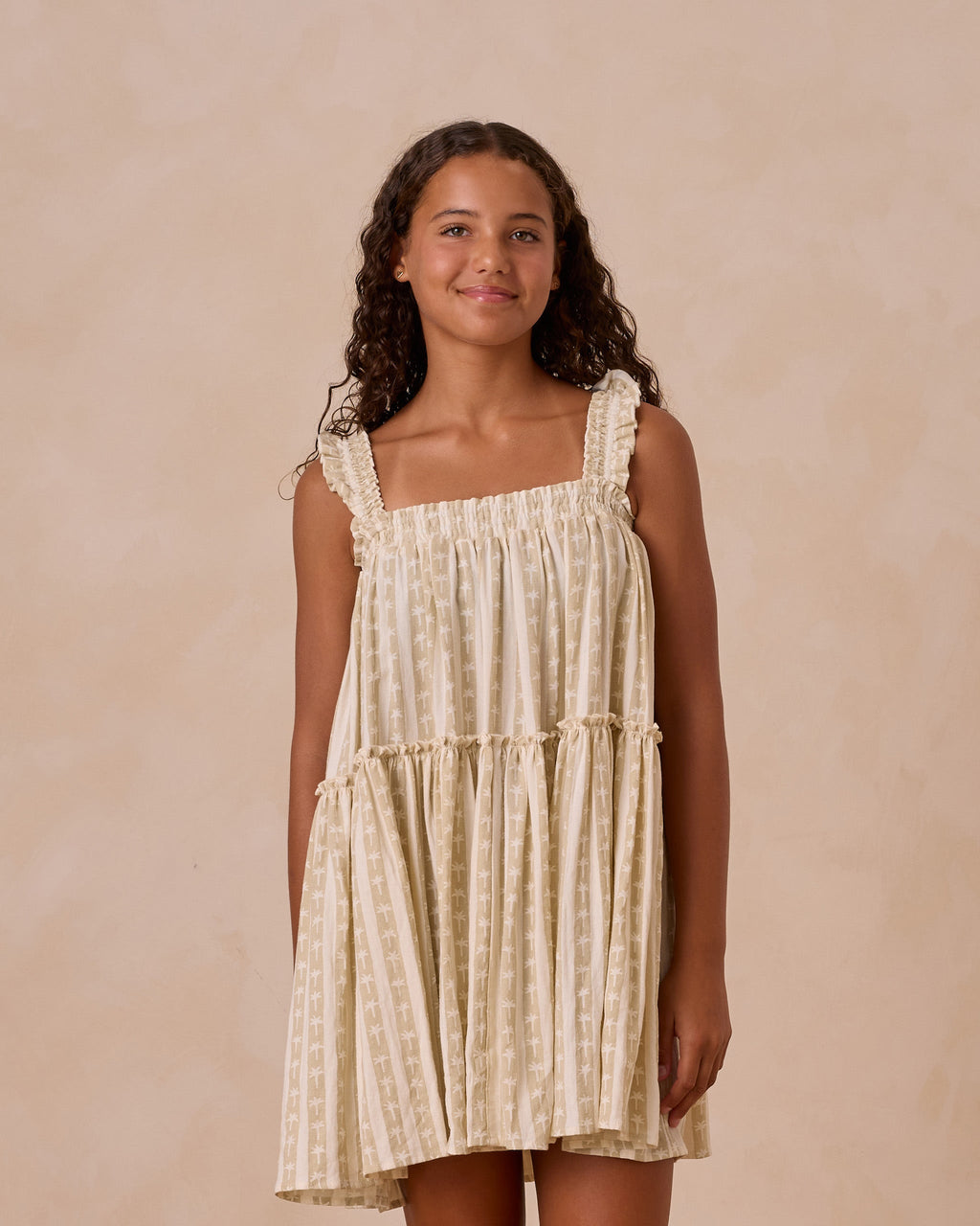 Cicily Dress || Palm Stripe
