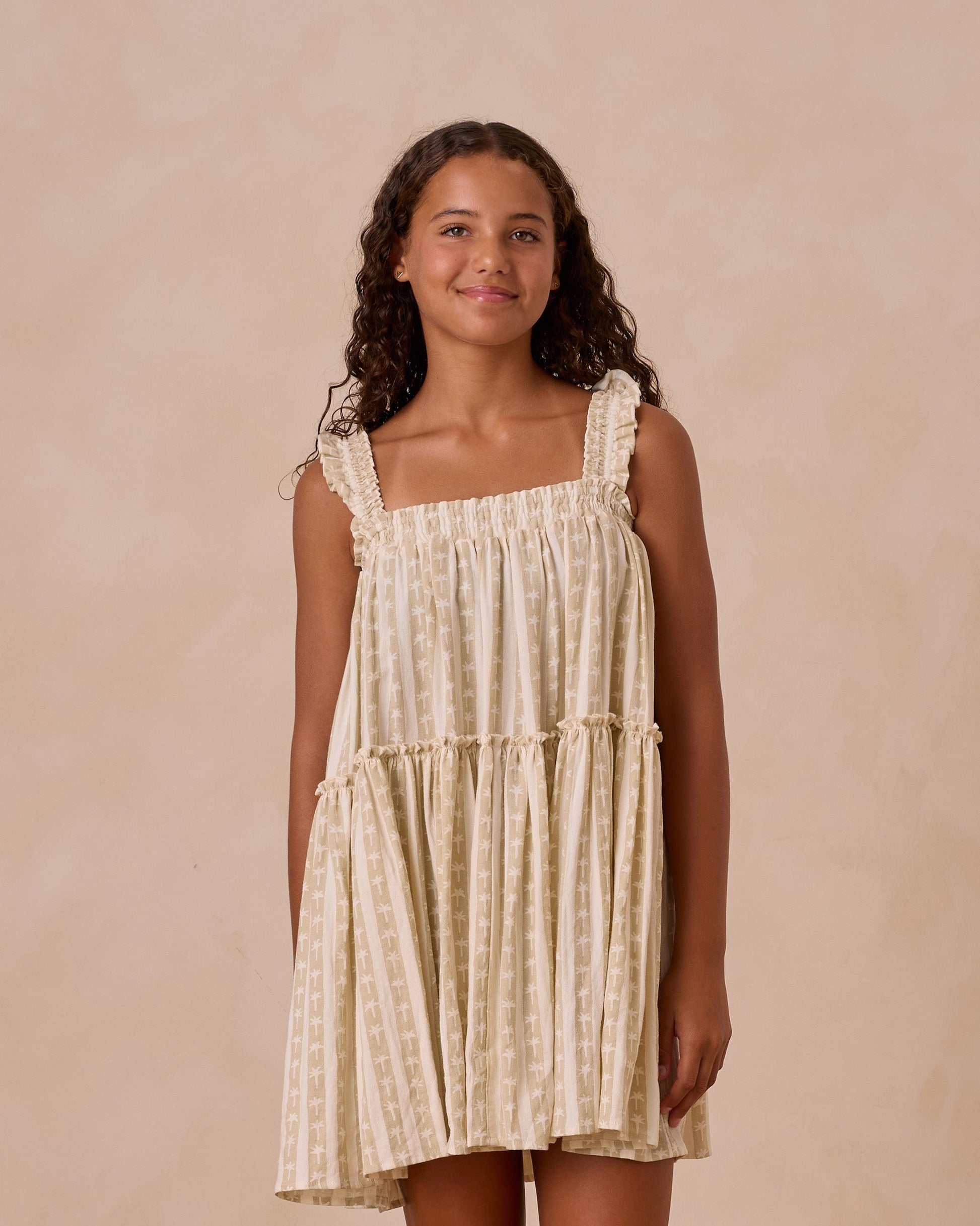 Cicily Dress || Palm Stripe