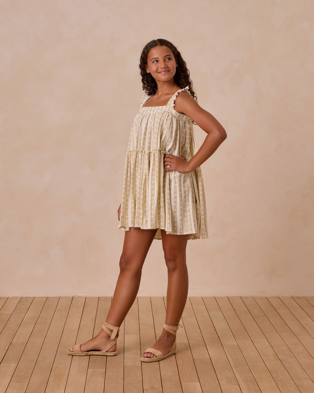 Cicily Dress || Palm Stripe