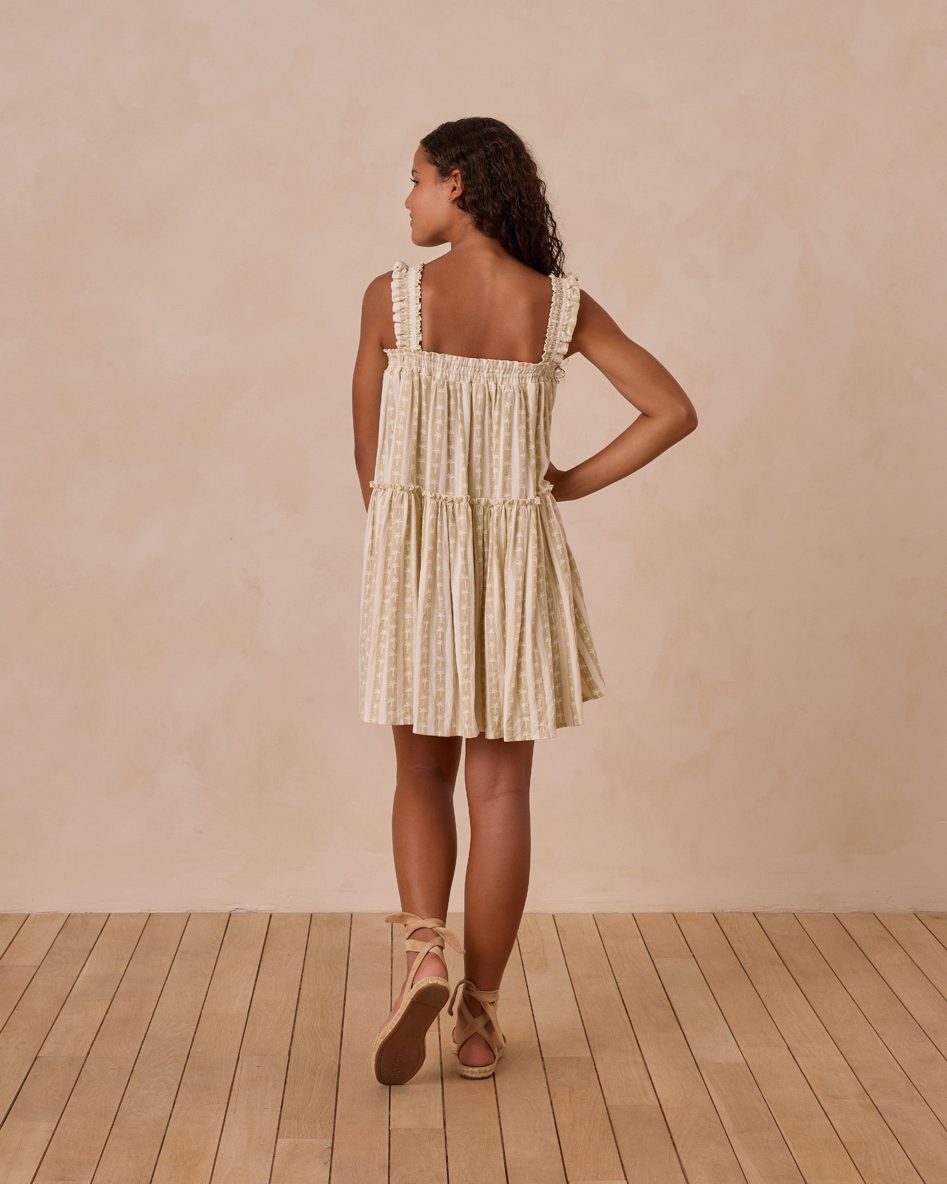 Cicily Dress || Palm Stripe