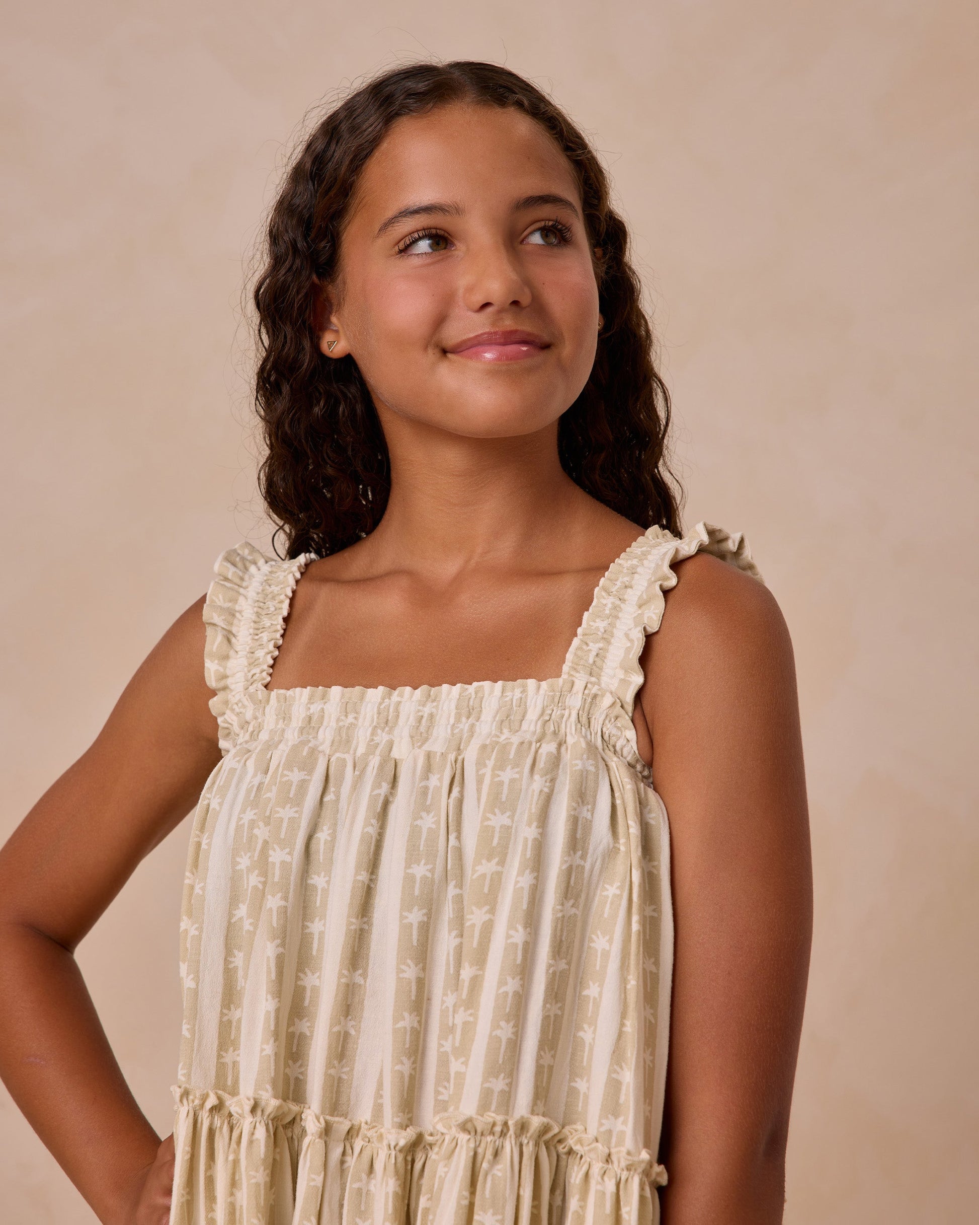 Cicily Dress || Palm Stripe