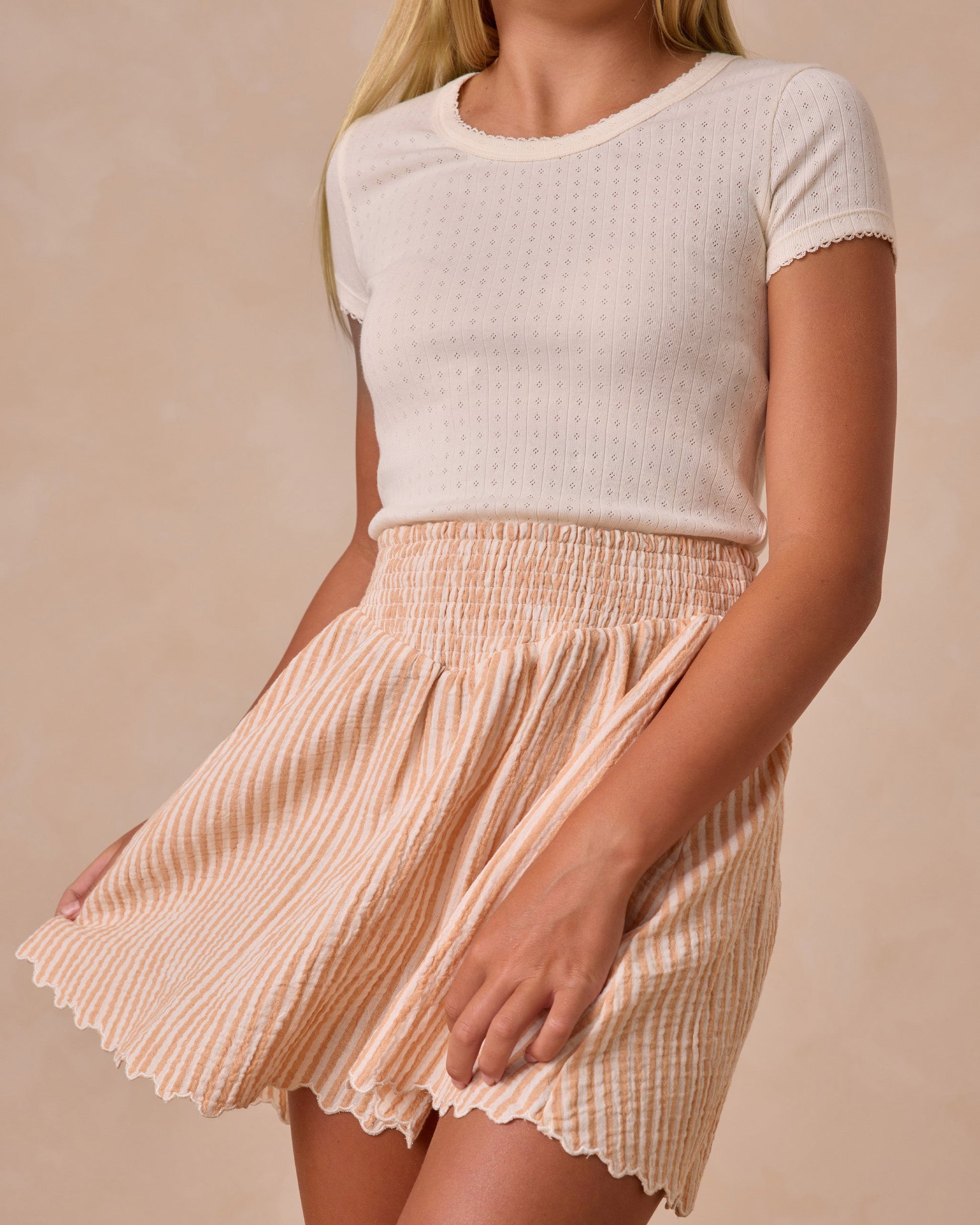 Pointelle Tee || Ivory