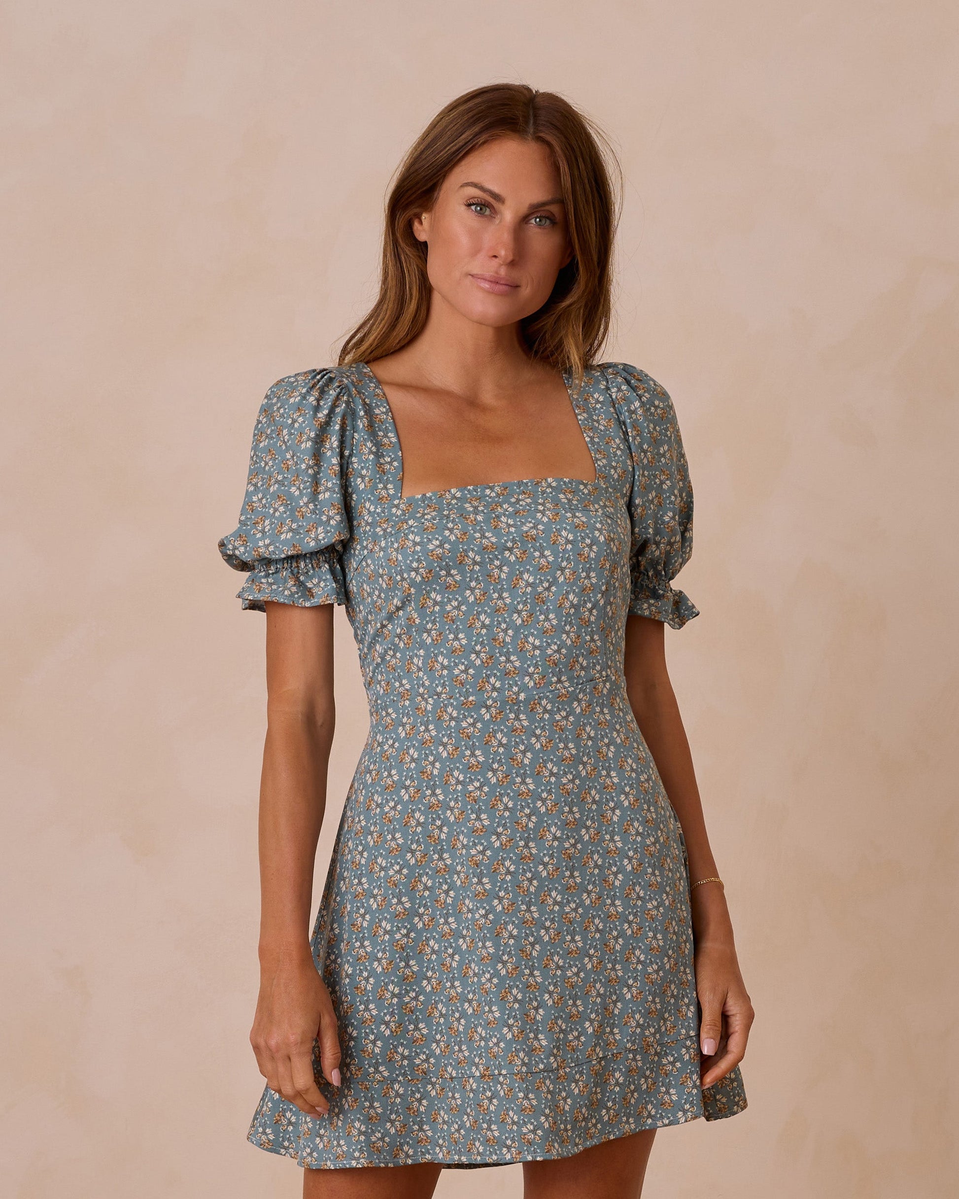 Claudia Dress || Blue Floral