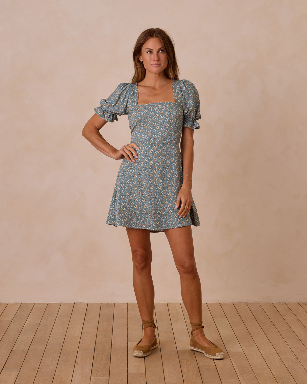 Claudia Dress || Blue Floral