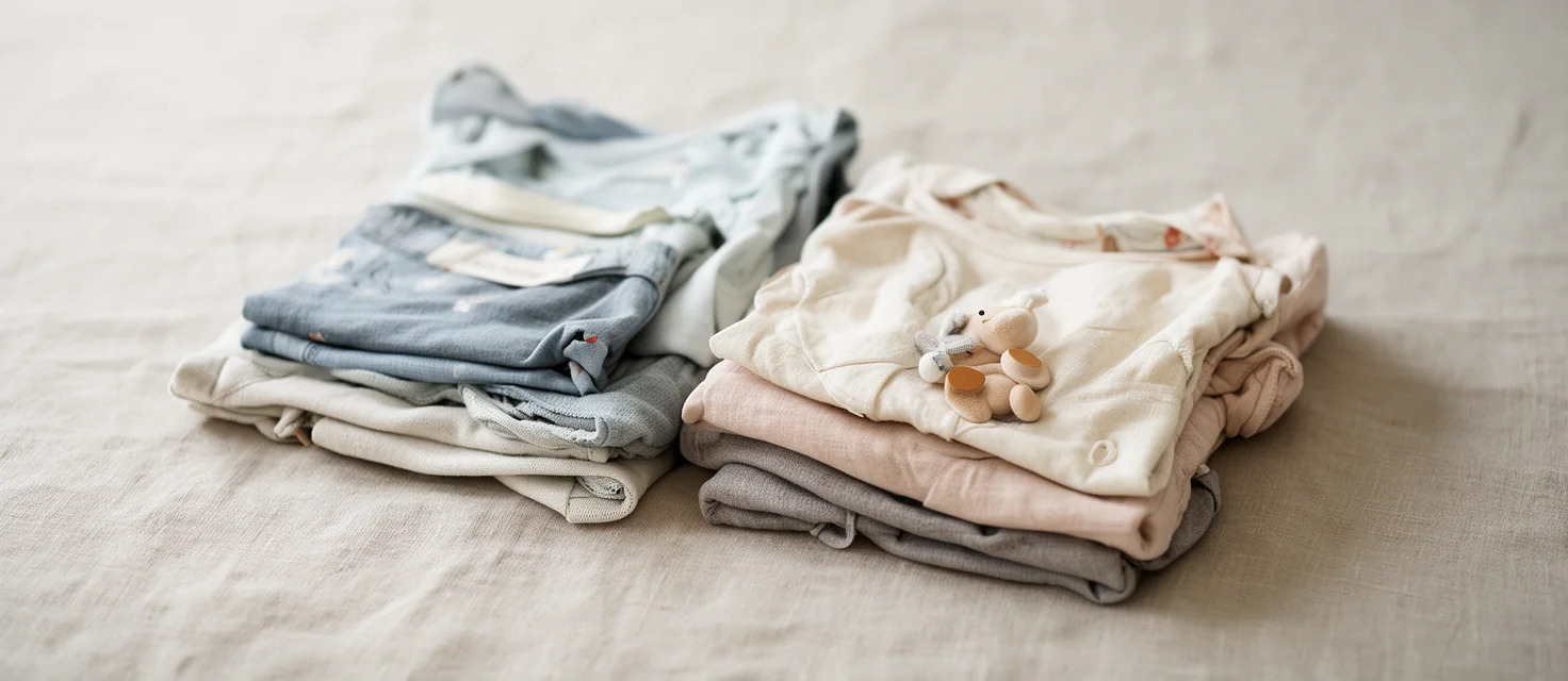 Folded children's clothing
